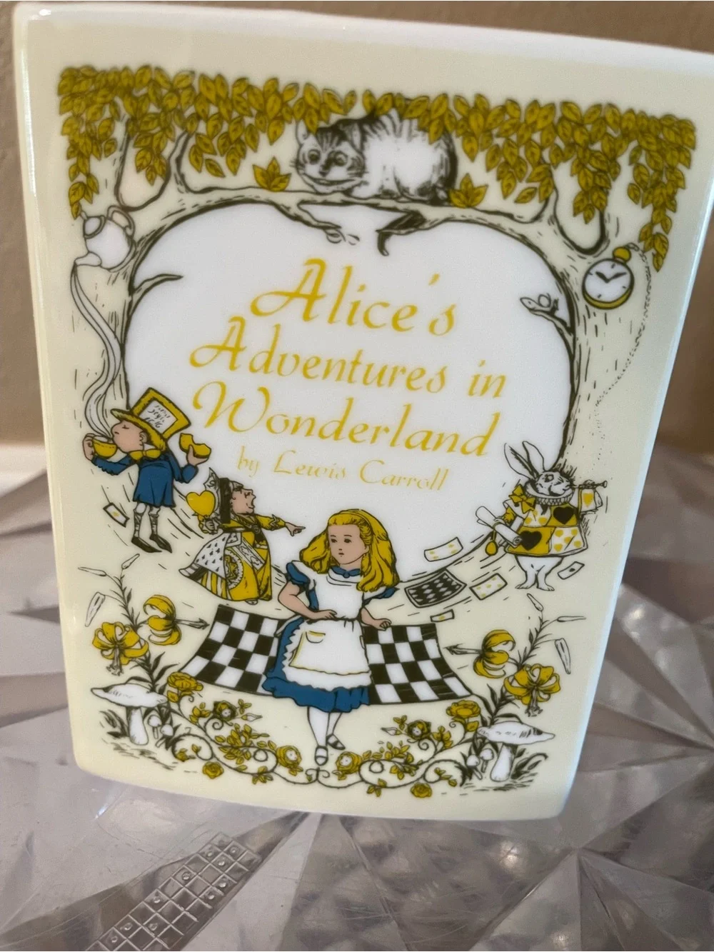 Biblio Bloom Vintage Alice Adventures In Wonderland Book Shaped Vase